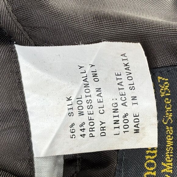 Tailors Row by Deansgate Blazer Mens 42R Plaid Silk Wool Two Button Sport Coat - Picture 7 of 10